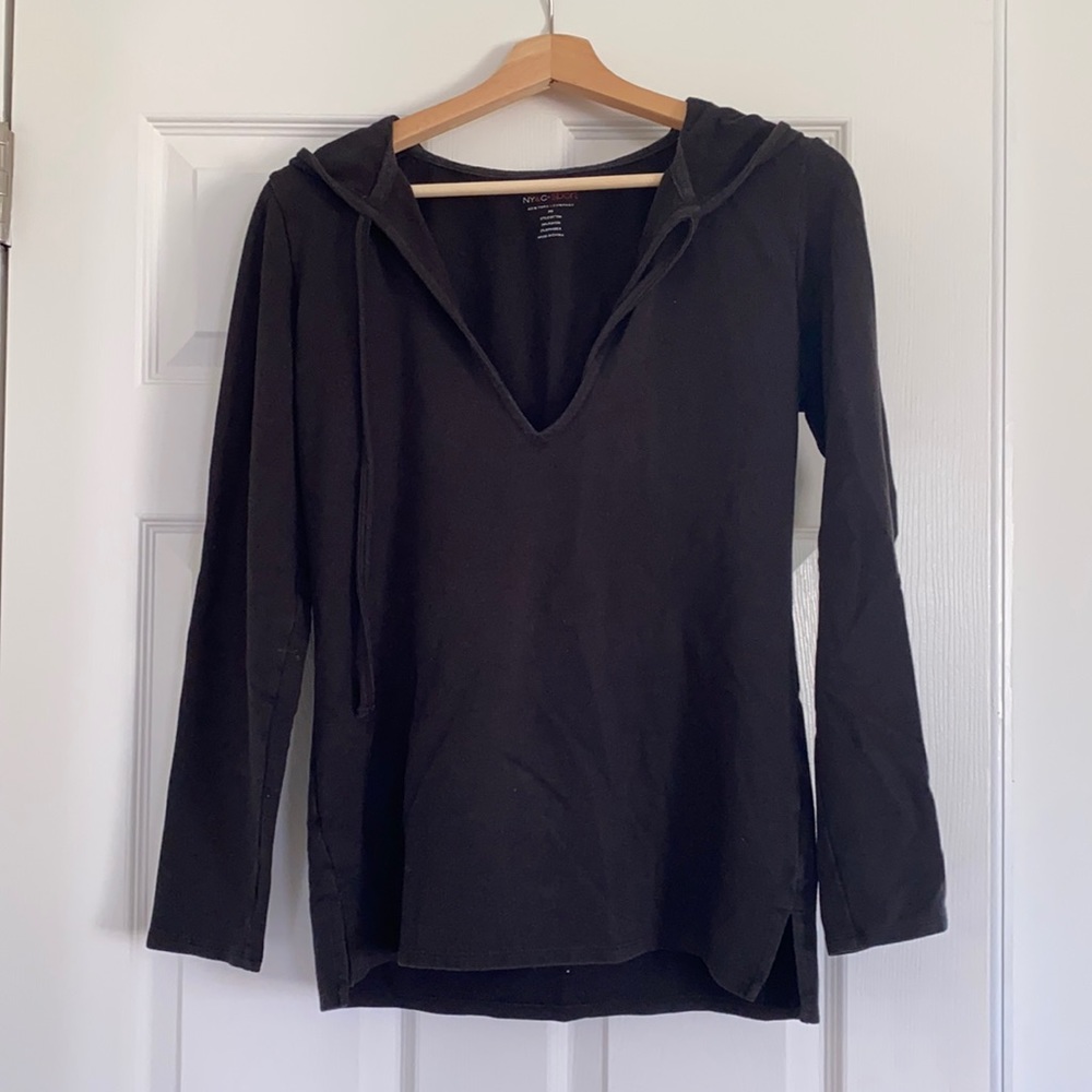Black Long-Sleeve Athleisure Top